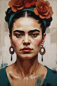 Femme style Frida sur De Muurdecoratie