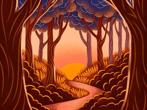 Gouden pad eenzaamheid