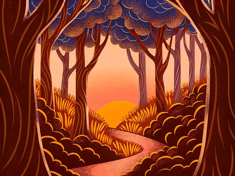 Solitude du sentier d'or par Artistic
