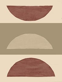 Formes abstraites en brun, taupe, argile. sur Dina Dankers