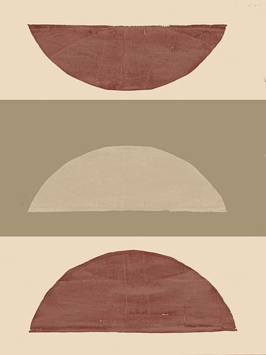 Formes abstraites en brun, taupe, argile.