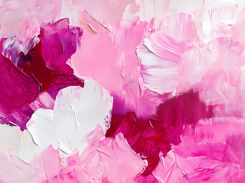 Pink Abstract Brush Strokes