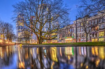 Abend am Westersingel, Rotterdam von Frans Blok