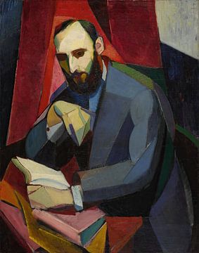 Ángel Zárraga - De voorlezer Juan Ramón Jiménez (1917 van Peter Balan