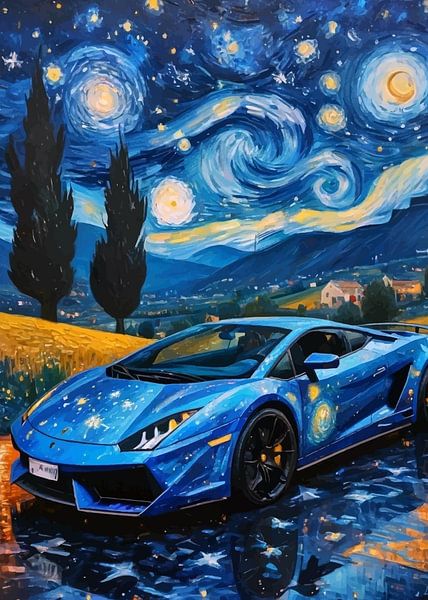 Die Sternennacht Lamborghini Gallardo Blau 2 von MIROKKU