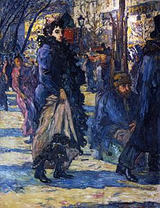 Op de boulevard, Louis Valtat, 1893 van Atelier Liesjes