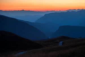 Dolomites, Alpes, Coucher de soleil sur Frank Peters