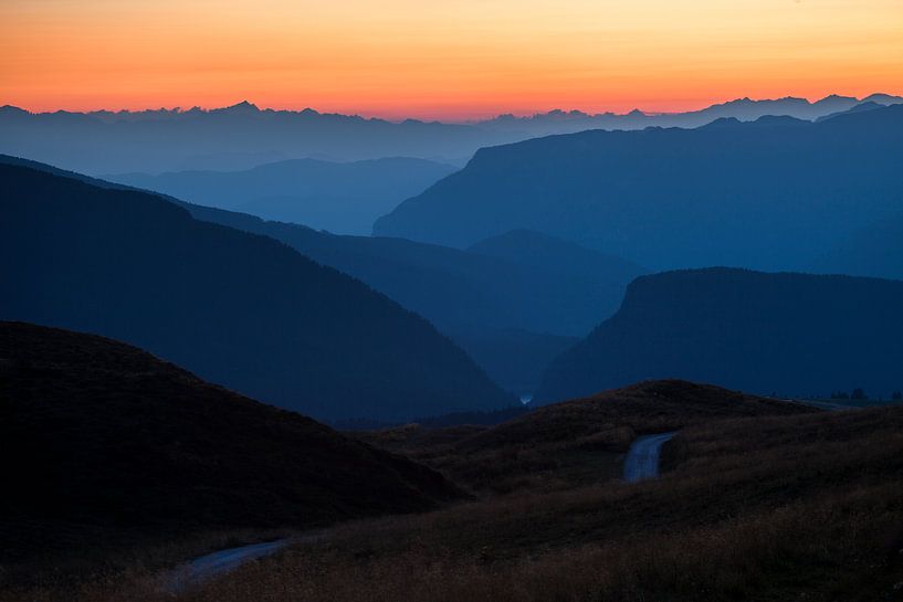 Dolomiten, Alpen, Sonnenuntergang von Frank Peters