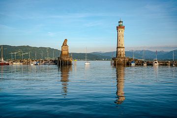 Lindau in de avondstemming van Leo Schindzielorz