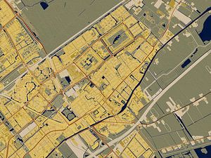 Kaart van Leidschendam in Aquarel stijl van Maporia