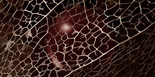 Panorama van de oranje bes, gevangen in een gouden kooi