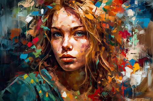 Sara Mixed Media Art.