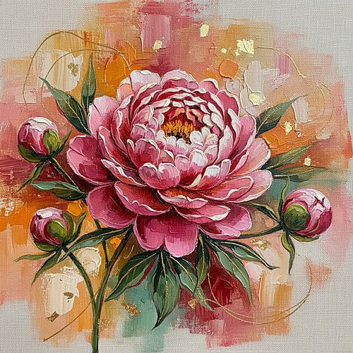 Modern chique. Romantische Pioenroos