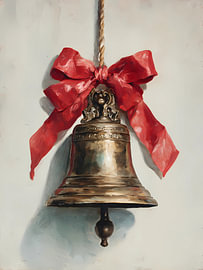 Christmas bell with red bow