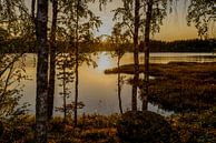 "Sunset" over a lake in Dalarna, Sweden. von Kaj Hendriks Miniaturansicht
