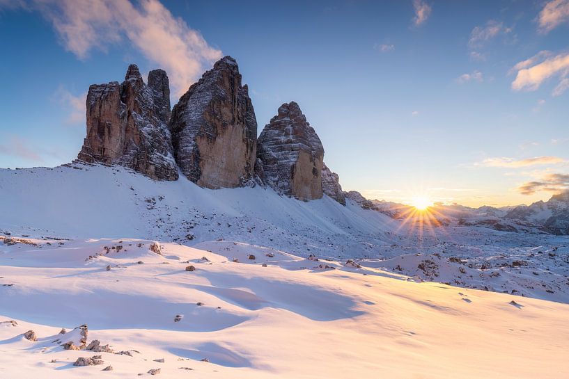 Winter light on the Three Peaks by Daniela Beyer