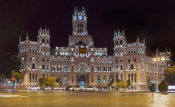 Palacio de Cibeles Madrid en soirée sur Maurits van Hout