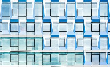 Abstract facade in blue by Greetje van Son
