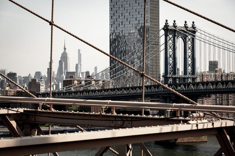 New York from the Brooklyn Bridge by Mike Peek