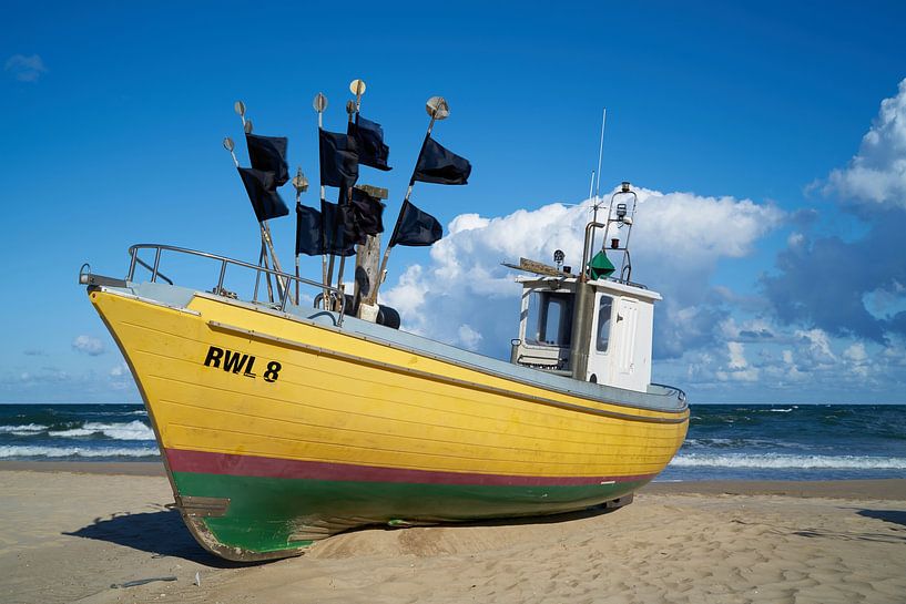 Fishing boat on the Polish Baltic coast by Heiko Kueverling