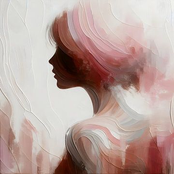 Silhouette rose marron sur FoXo Art
