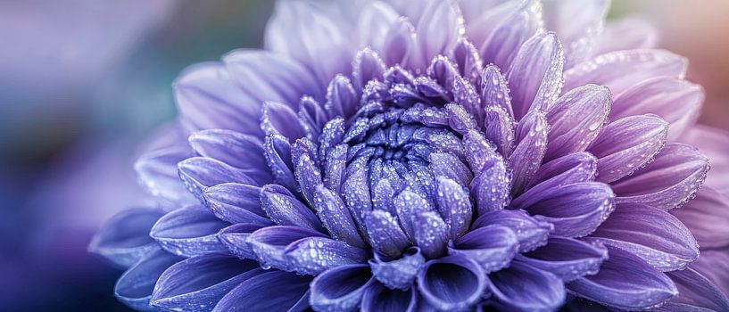Purple flower with dew pearl proximity by Poster Art Shop