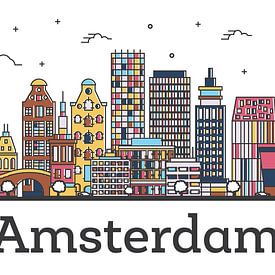 Amsterdam city skyline by Stef van Campen