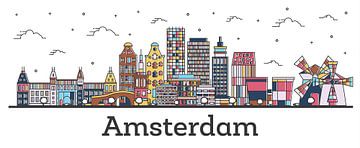 Amsterdam City Skyline