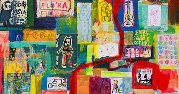 Mixed media collage van SpeelseKunst