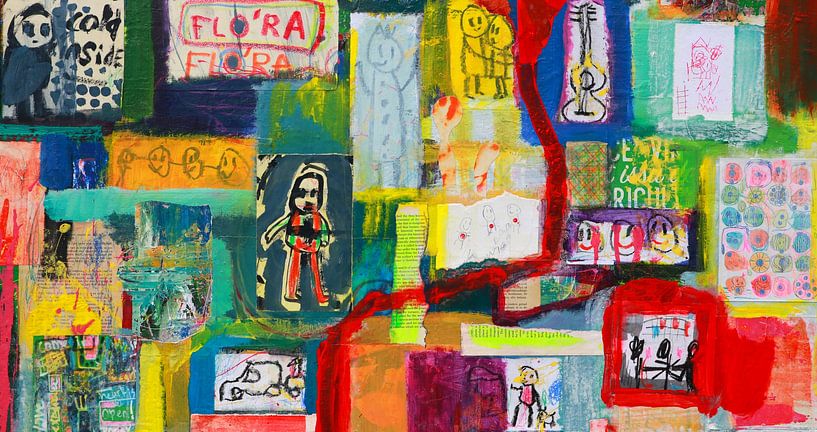 Mixed media collage by Playful Art