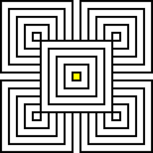 Overlapp | 2x2 | N=05 | L=1:3 | V=01 | Color=Yellow von Gerhard Haberern