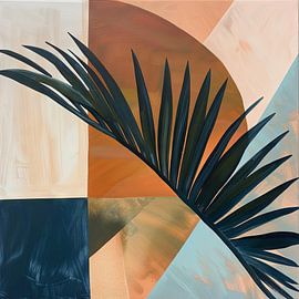 Tropische Geometrie - Abstrakte Blätter von Poster Art Shop