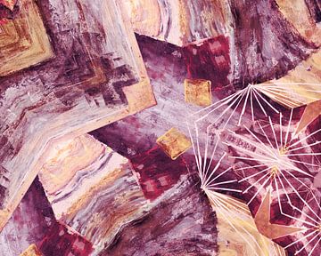 Abstract in paarse kleur van Greta Lipman