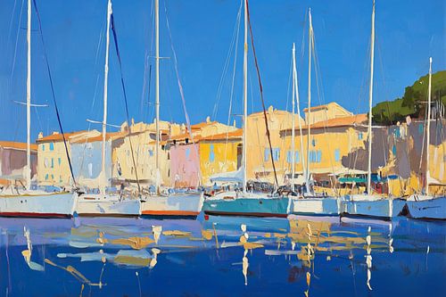 Zeilboten in de jachthaven