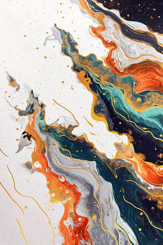 Abstracte kleur in zachte en puntige vorm