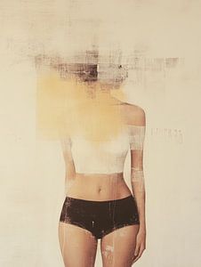 Mysteriöses Mädchen, abstraktes Porträt
