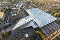 Het futuristische Centraal Station van Rotterdam van bovenaf van MS Fotografie | Marc van der Stelt thumbnail