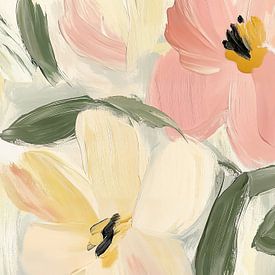Abstrakte Blumen in weichen Pastelltönen von IamHome Studio