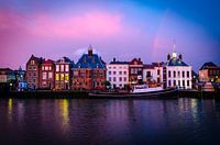 Purple sunset after a storm in Maassluis