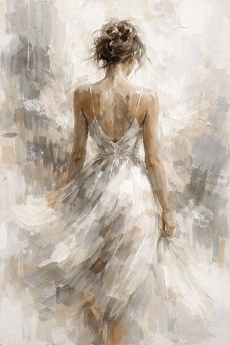 Ethereal Grace – Elegant Fine Art Fashion Painting