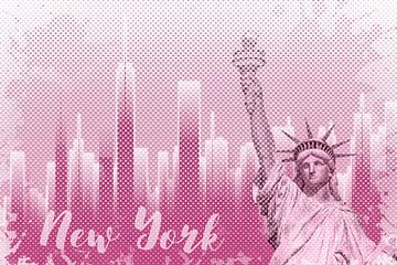 Graphic Art NEW YORK Mix No. 1 | pink | splashes