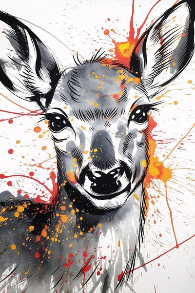 Dynamische Hirsche mit Farbakzenten von Art & Soul Creations