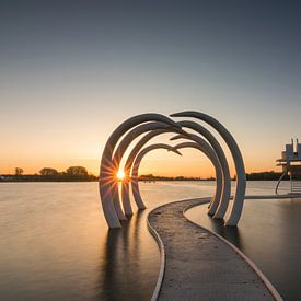 Lever de soleil sur le lac sur Patrick Verhoef