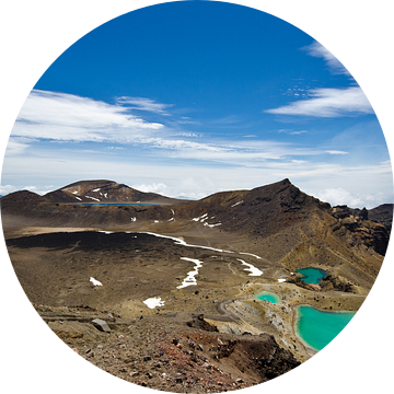 Tongariro Alpine Crossing & Emerald Lakes - Panorama, Nieuw Zeeland van Ricardo Bouman