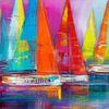 Abstracte zeilboten van ARTemberaubend