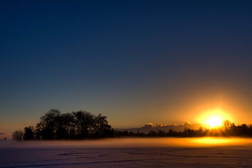 Lever de soleil à Reeuwijkse Plassen