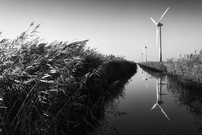 Flevoland, Lehm und Windmühlen von Arthur van Iterson