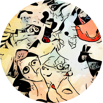 Miro ontmoet Chagall (Geliefden onder de rode zon)