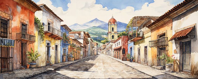 Guatemala Malerei von Abstraktes Gemälde