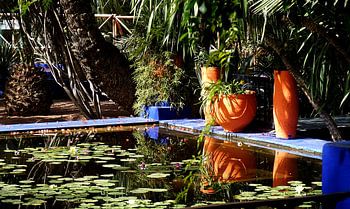 park majorelle, teich